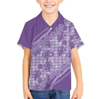 Hawaii Breadfruit Palaka Family Matching Mermaid Dress and Hawaiian Shirt Poni Maile Lei - Polynesian Pride