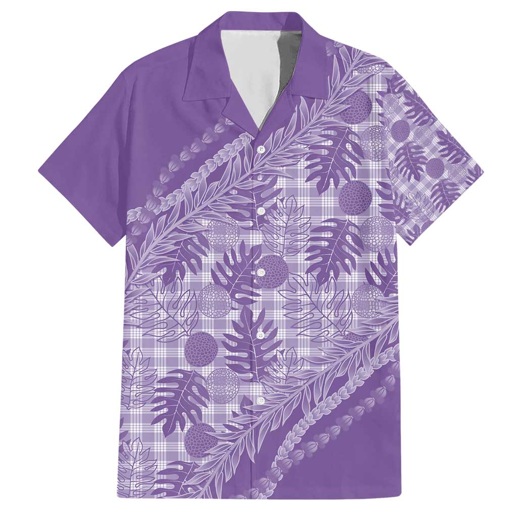 Hawaii Breadfruit Palaka Hawaiian Shirt Poni Maile Lei - Polynesian Pride
