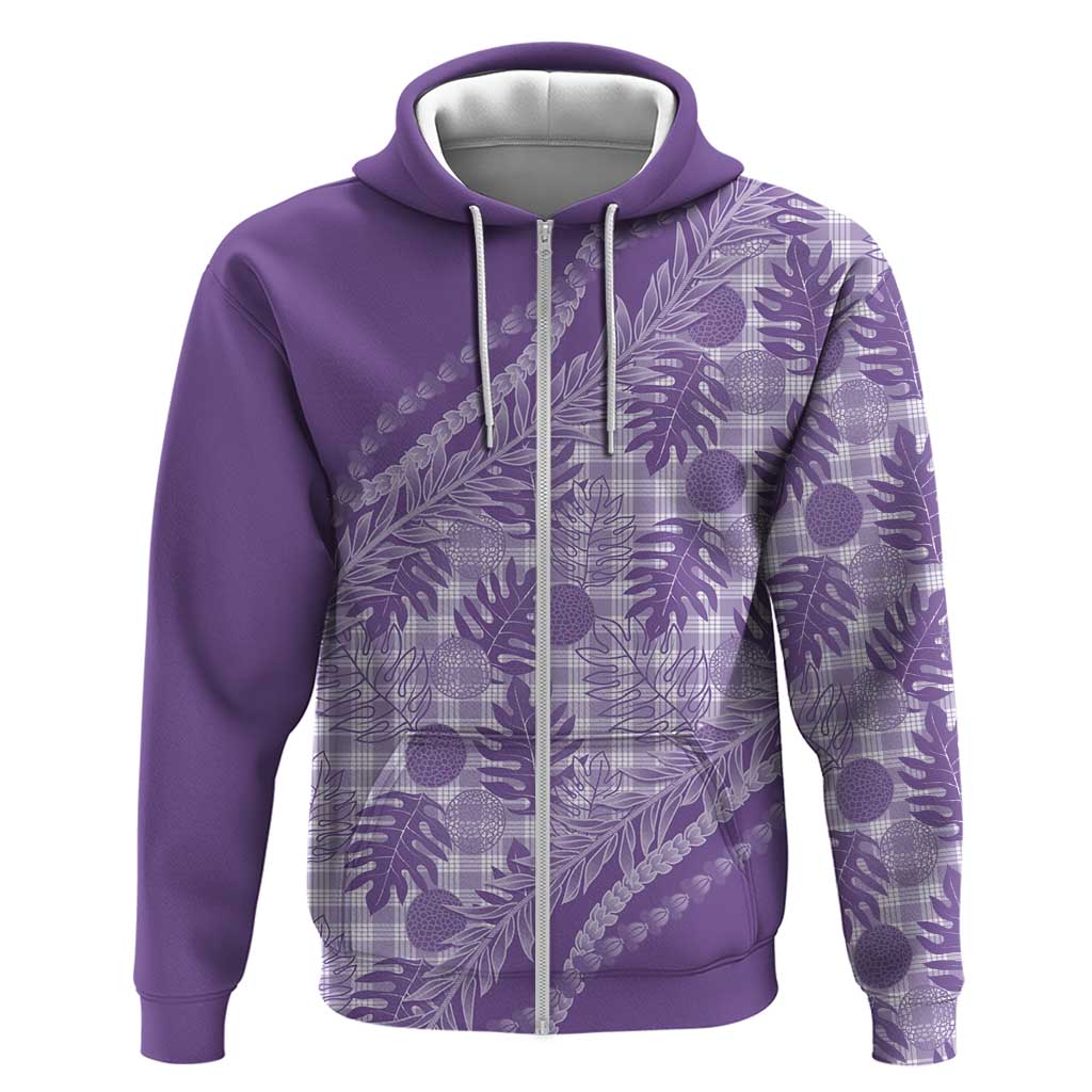 Hawaii Breadfruit Palaka Hoodie Poni Maile Lei - Polynesian Pride