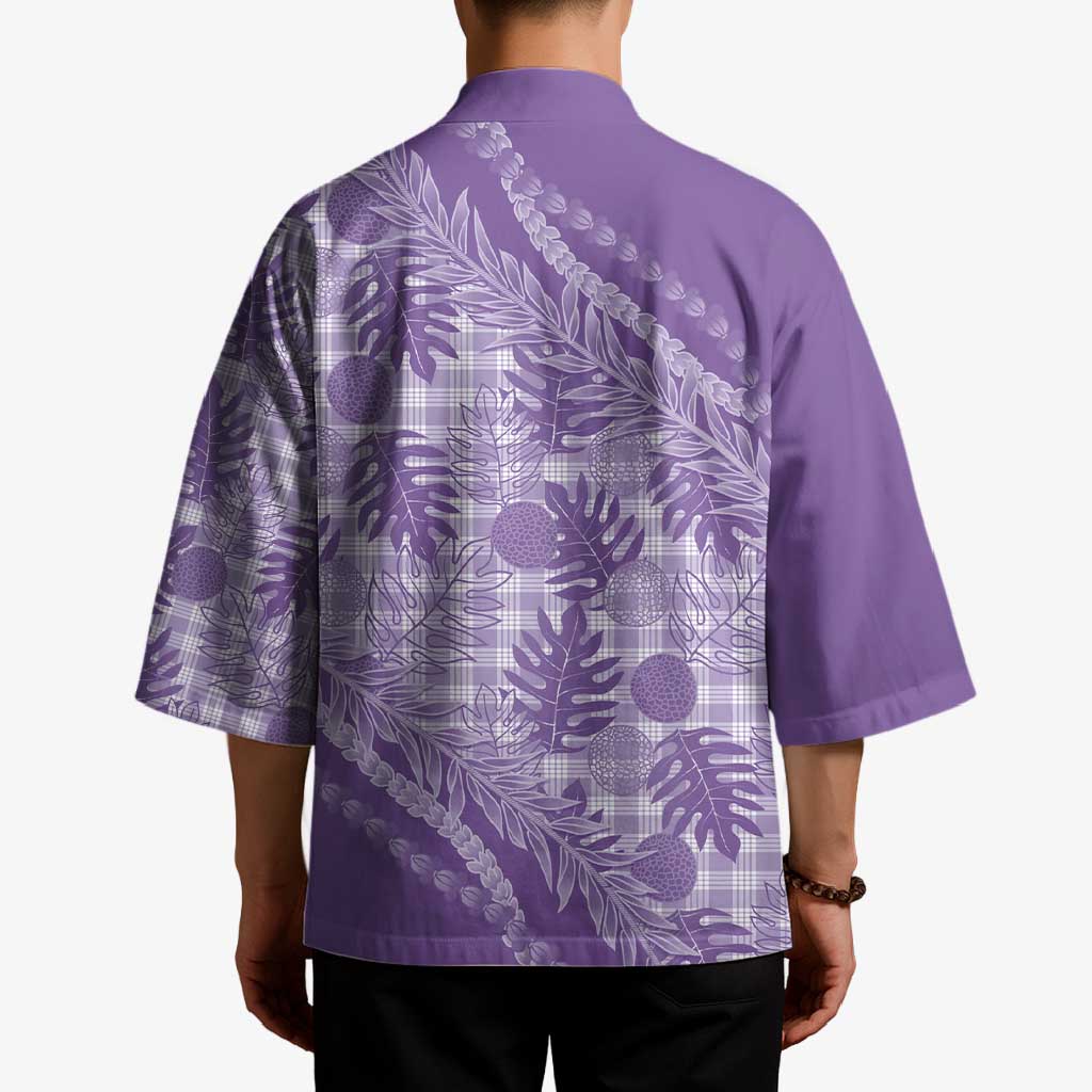 Hawaii Breadfruit Palaka Kimono Poni Maile Lei - Polynesian Pride