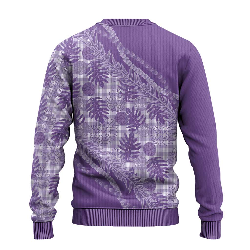 Hawaii Breadfruit Palaka Ugly Christmas Sweater Poni Maile Lei - Polynesian Pride