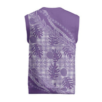 Hawaii Breadfruit Palaka Christmas Knitted V-Neck Vest Poni Maile Lei - Polynesian Pride