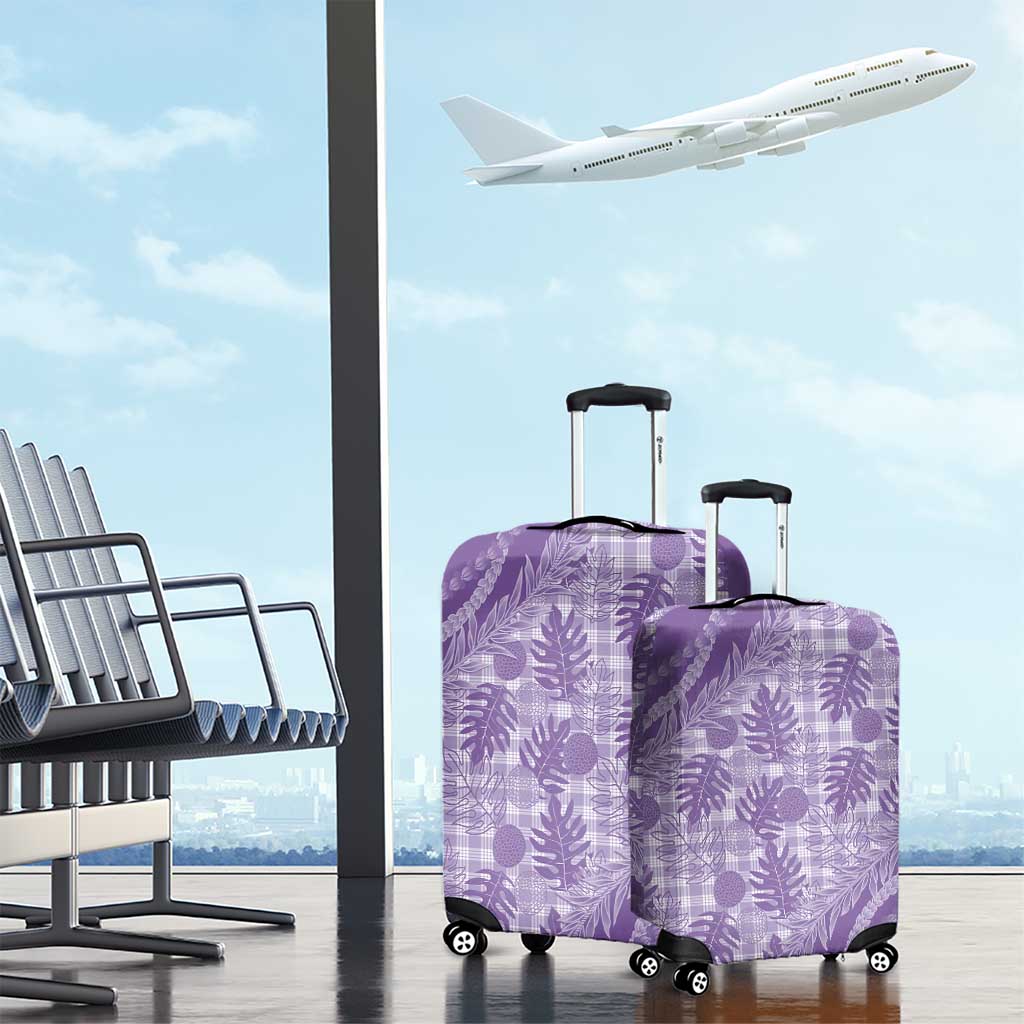 Hawaii Breadfruit Palaka Luggage Cover Poni Maile Lei - Polynesian Pride