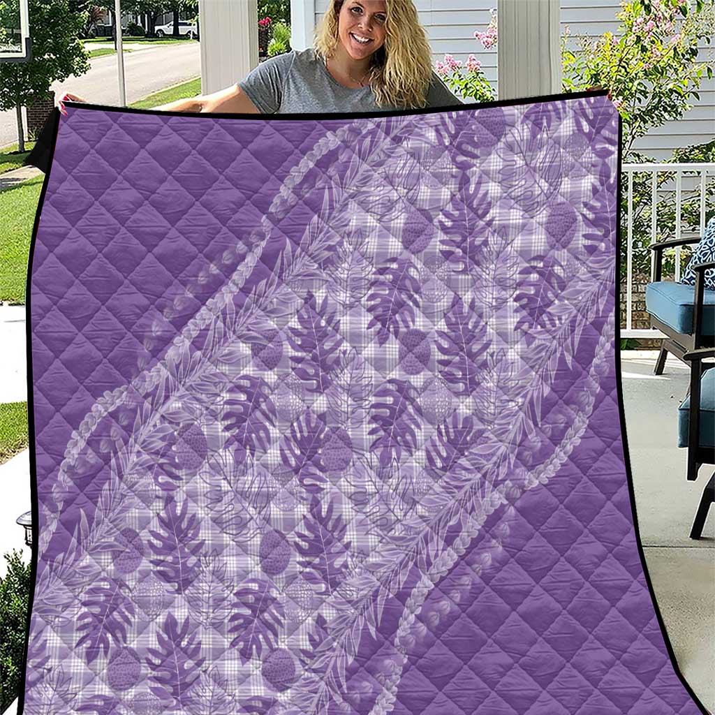 Hawaii Breadfruit Palaka Quilt Poni Maile Lei - Polynesian Pride