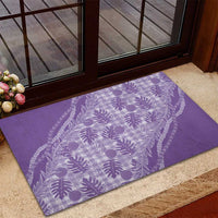 Hawaii Breadfruit Palaka Rubber Doormat Poni Maile Lei - Polynesian Pride
