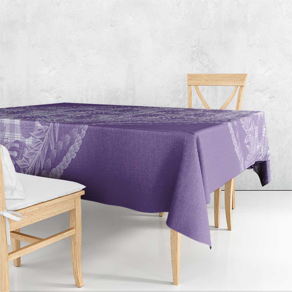 Hawaii Breadfruit Palaka Tablecloth Poni Maile Lei - Polynesian Pride