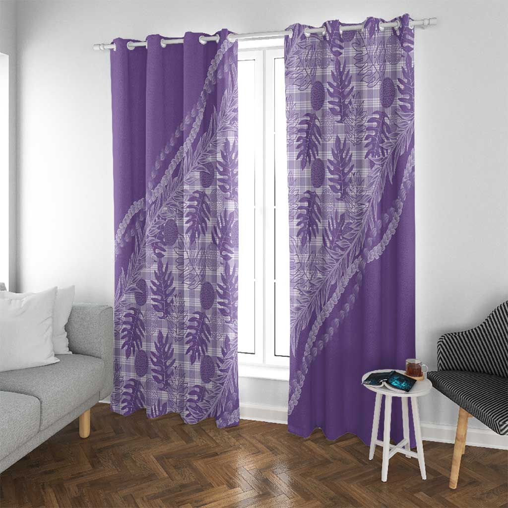 Hawaii Breadfruit Palaka Window Curtain Poni Maile Lei - Polynesian Pride
