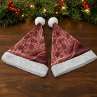 Hawaii Breadfruit Palaka Christmas Santa Hat Ulaula Maile Lei - Polynesian Pride