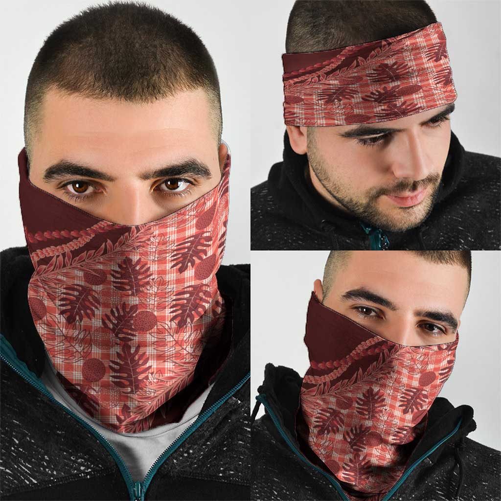 Hawaii Breadfruit Palaka Neck Gaiter Ulaula Maile Lei - Polynesian Pride