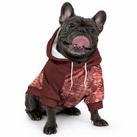Hawaii Breadfruit Palaka Pet Hoodie Ulaula Maile Lei LT9 - Polynesian Pride