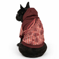 Hawaii Breadfruit Palaka Pet Hoodie Ulaula Maile Lei LT9 - Polynesian Pride