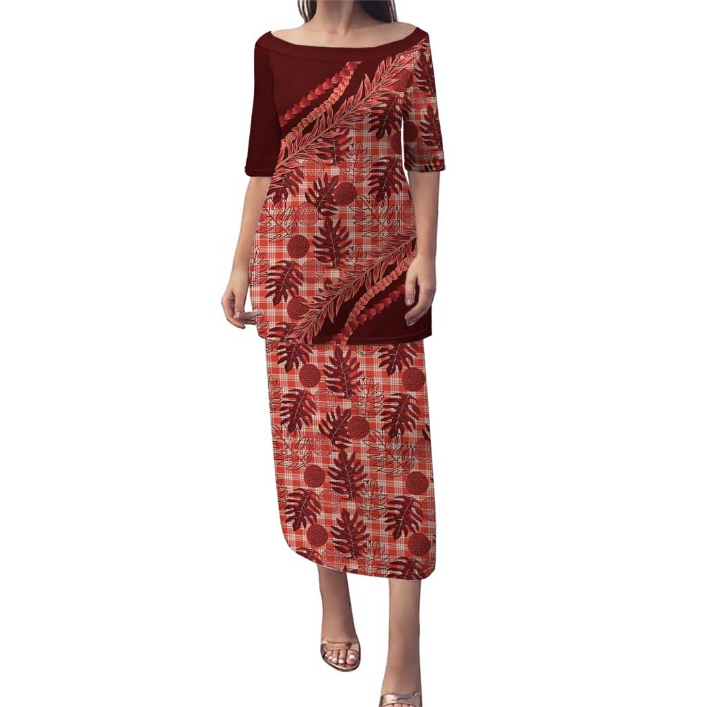 Hawaii Breadfruit Palaka Puletasi Ulaula Maile Lei - Polynesian Pride