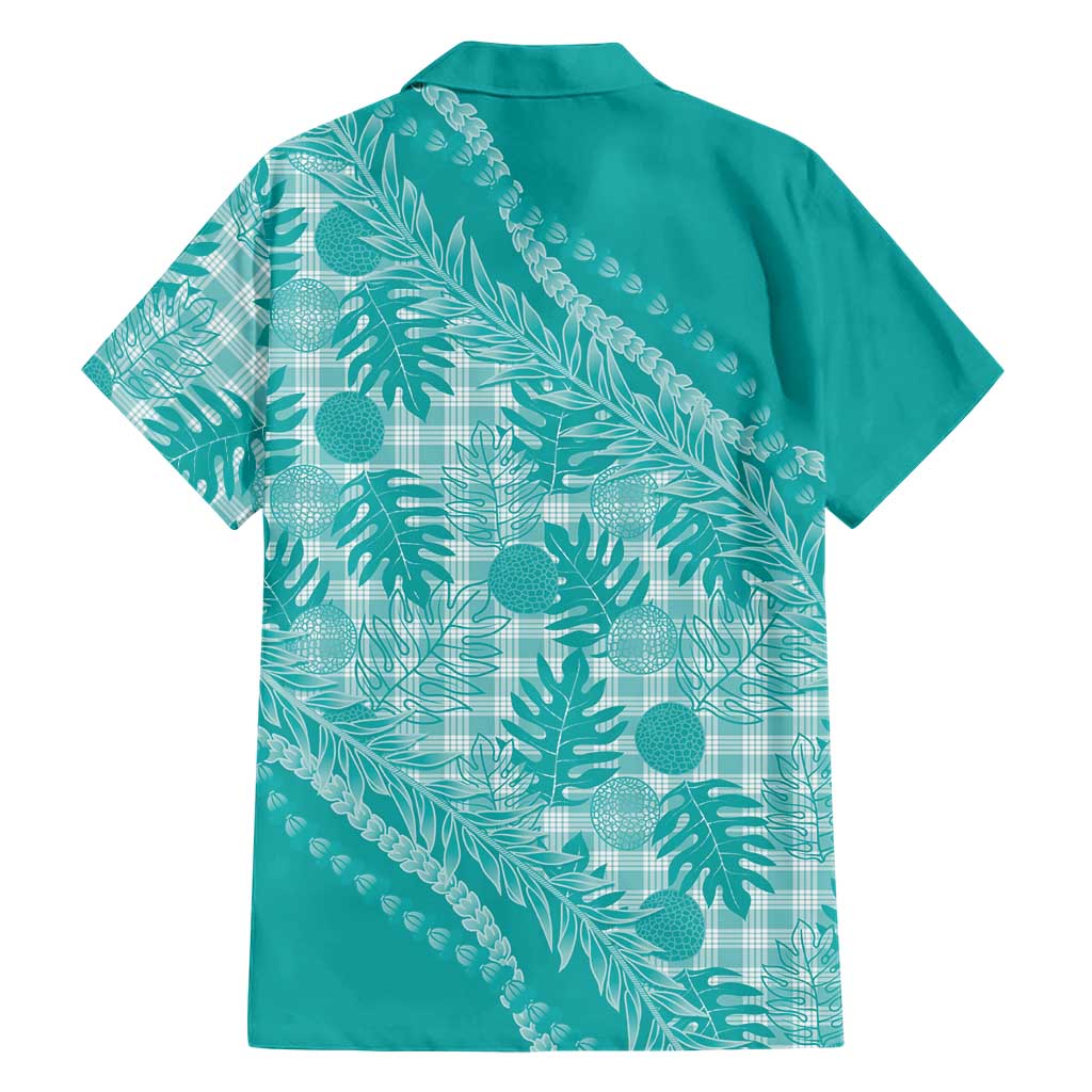 Hawaii Breadfruit Palaka Family Matching Mermaid Dress and Hawaiian Shirt Polu Opal Maile Lei LT9 - Polynesian Pride