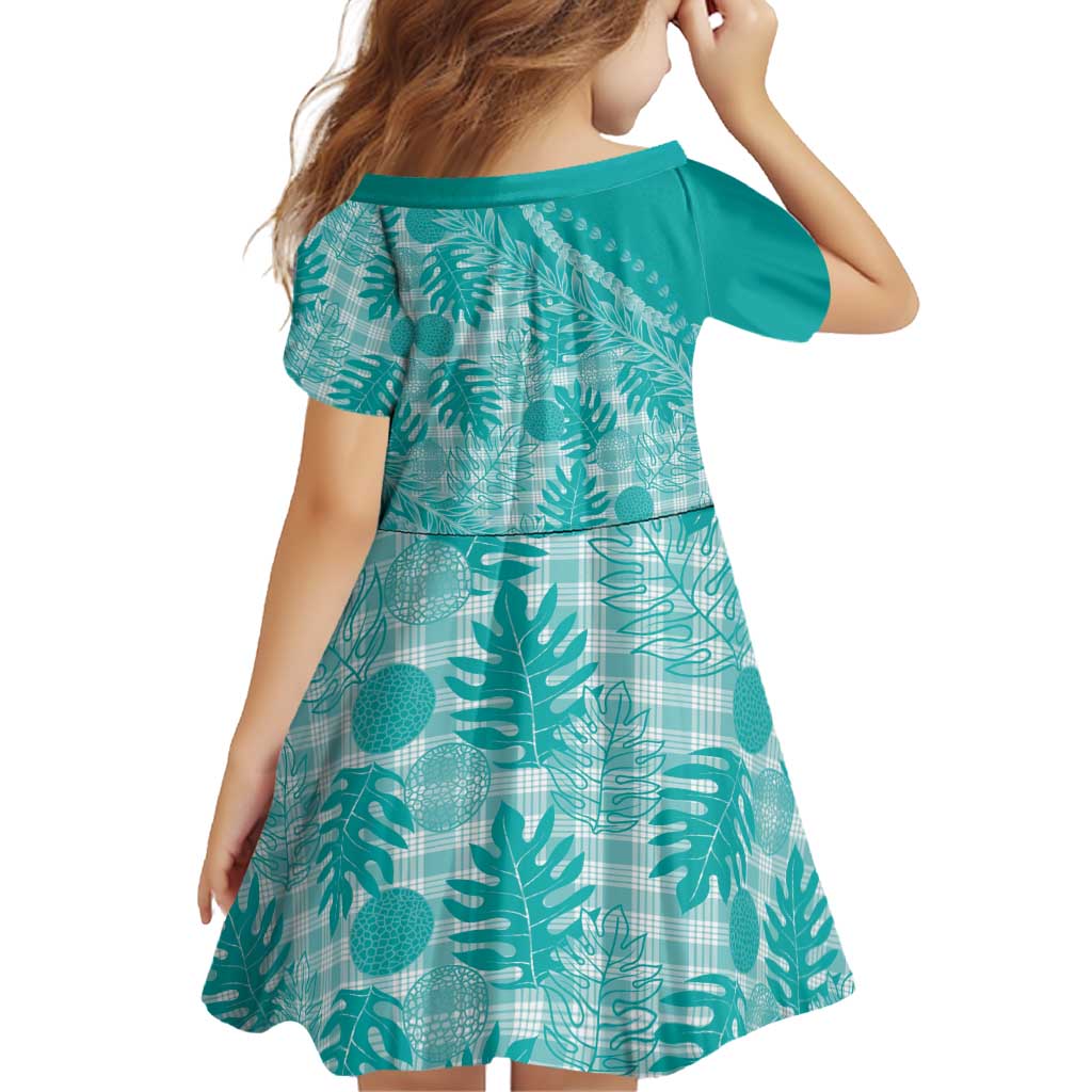 Hawaii Breadfruit Palaka Family Matching Summer Maxi Dress and Hawaiian Shirt Polu Opal Maile Lei - Polynesian Pride