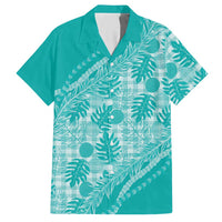 Hawaii Breadfruit Palaka Hawaiian Shirt Polu Opal Maile Lei - Polynesian Pride