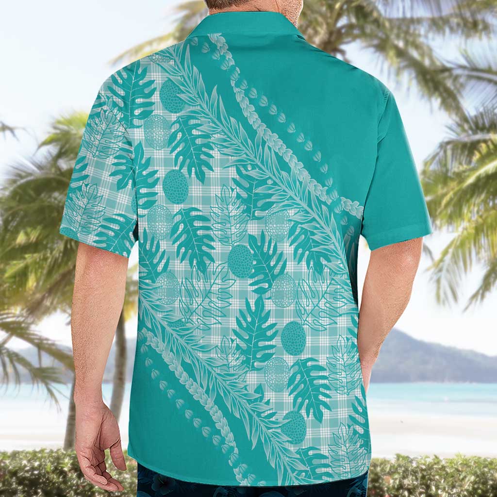 Hawaii Breadfruit Palaka Hawaiian Shirt Polu Opal Maile Lei - Polynesian Pride