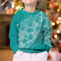 Hawaii Breadfruit Palaka Kid Ugly Christmas Sweater Polu Opal Maile Lei - Polynesian Pride