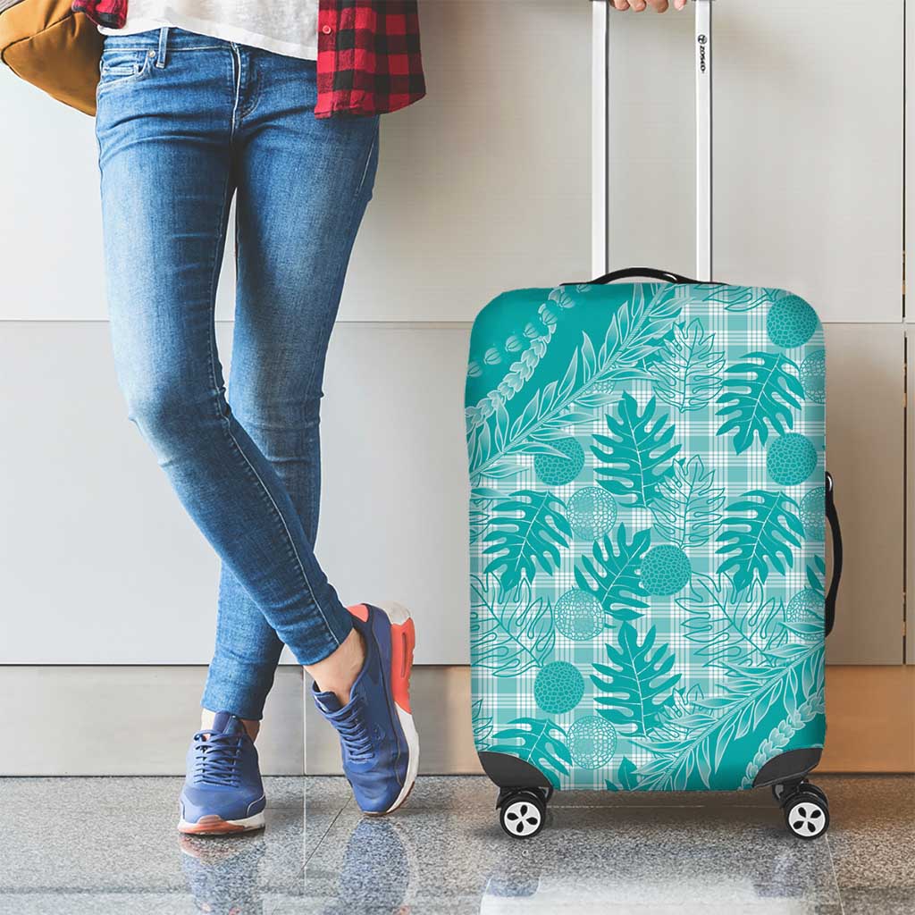Hawaii Breadfruit Palaka Luggage Cover Polu Opal Maile Lei - Polynesian Pride