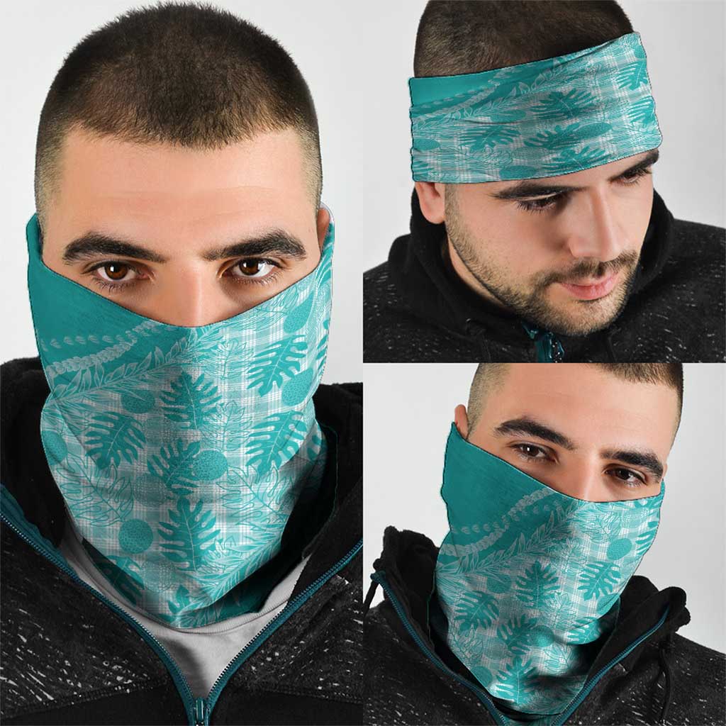 Hawaii Breadfruit Palaka Neck Gaiter Polu Opal Maile Lei - Polynesian Pride