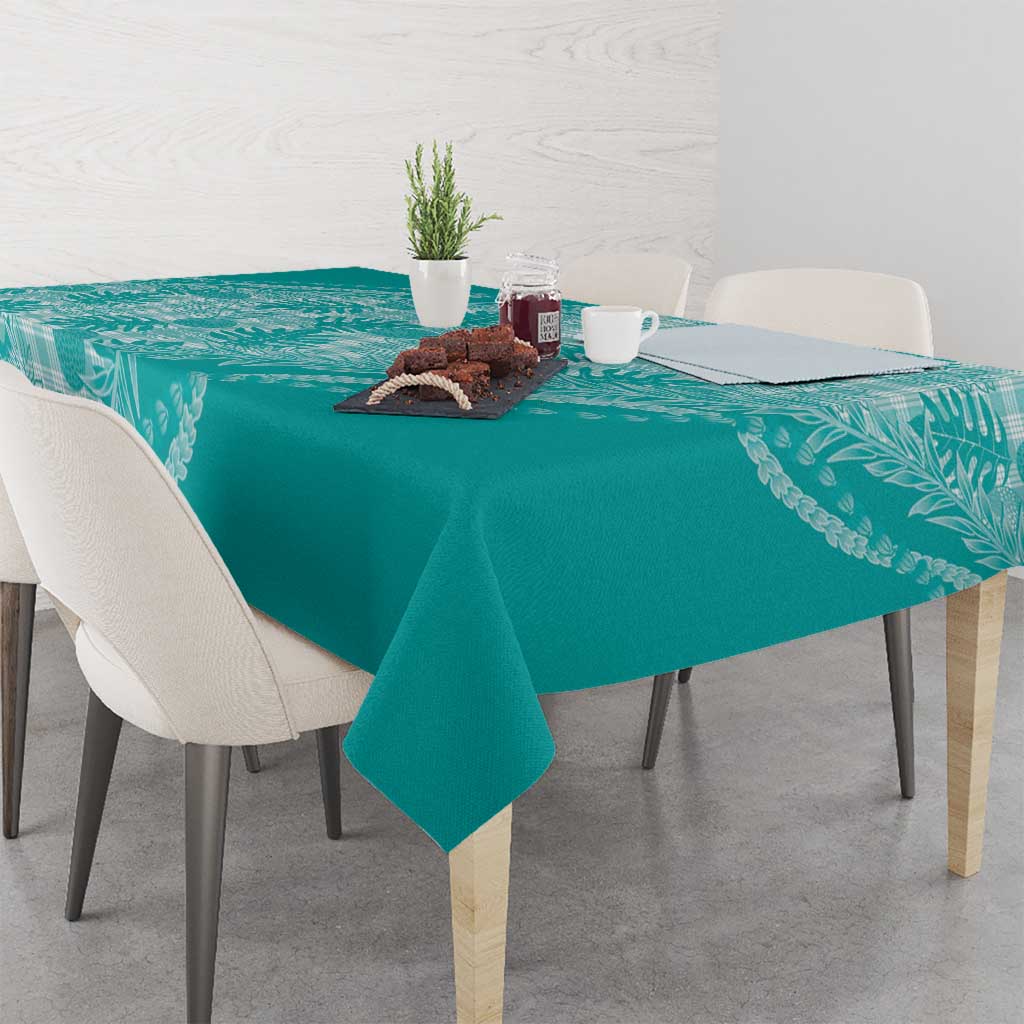 Hawaii Breadfruit Palaka Tablecloth Polu Opal Maile Lei - Polynesian Pride
