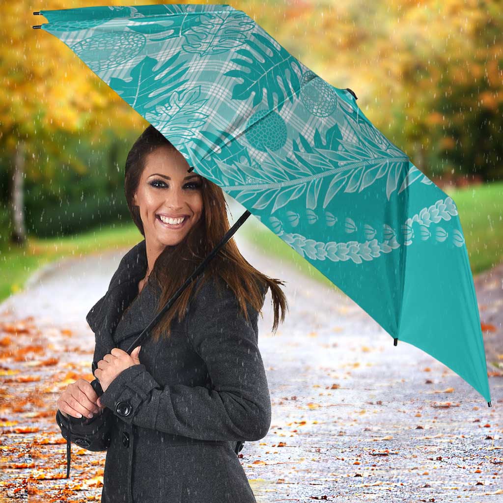 Hawaii Breadfruit Palaka Umbrella Polu Opal Maile Lei - Polynesian Pride