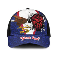 American Samoa Heart Tribal Personalized Baseball Net Cap Polynesian Patterns