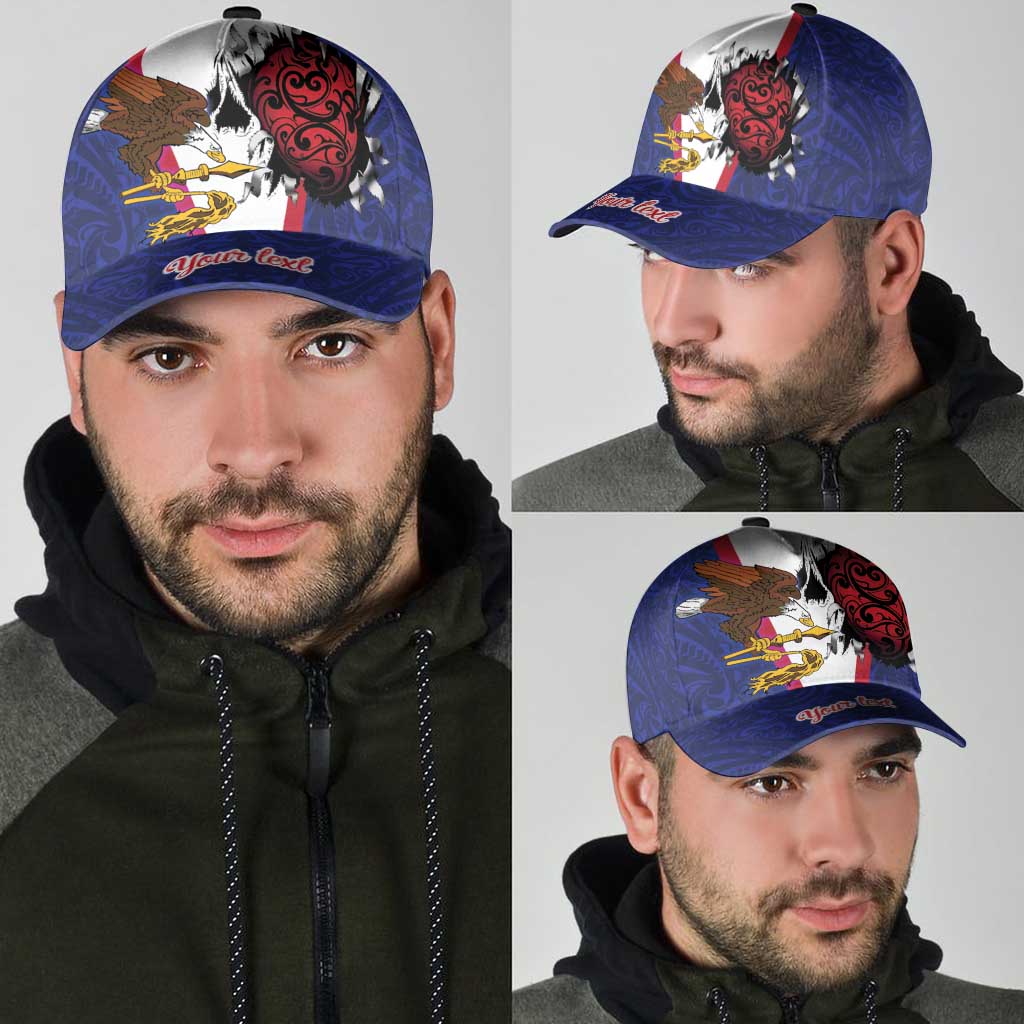 American Samoa Heart Tribal Personalized Classic Cap Polynesian Patterns