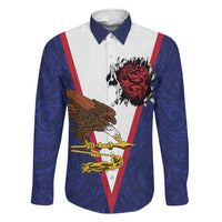 American Samoa Heart Tribal Personalized Family Matching Long Sleeve Bodycon Dress and Hawaiian Shirt Polynesian Patterns