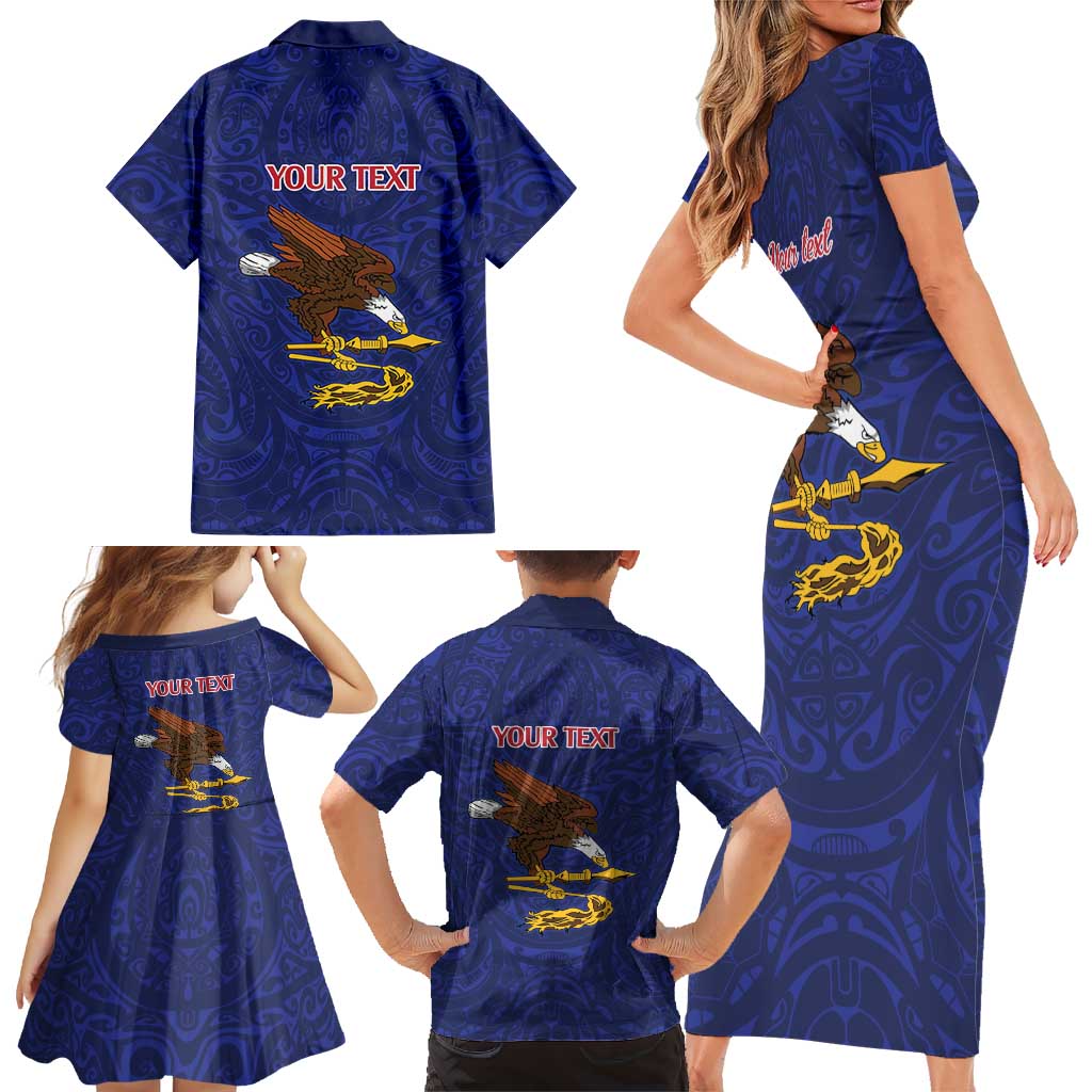 American Samoa Heart Tribal Personalized Family Matching Short Sleeve Bodycon Dress and Hawaiian Shirt Polynesian Patterns