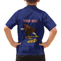American Samoa Heart Tribal Personalized Kid Hawaiian Shirt Polynesian Patterns