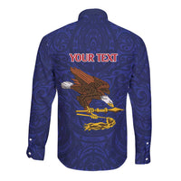 American Samoa Heart Tribal Personalized Long Sleeve Button Shirt Polynesian Patterns LT9 - Polynesian Pride