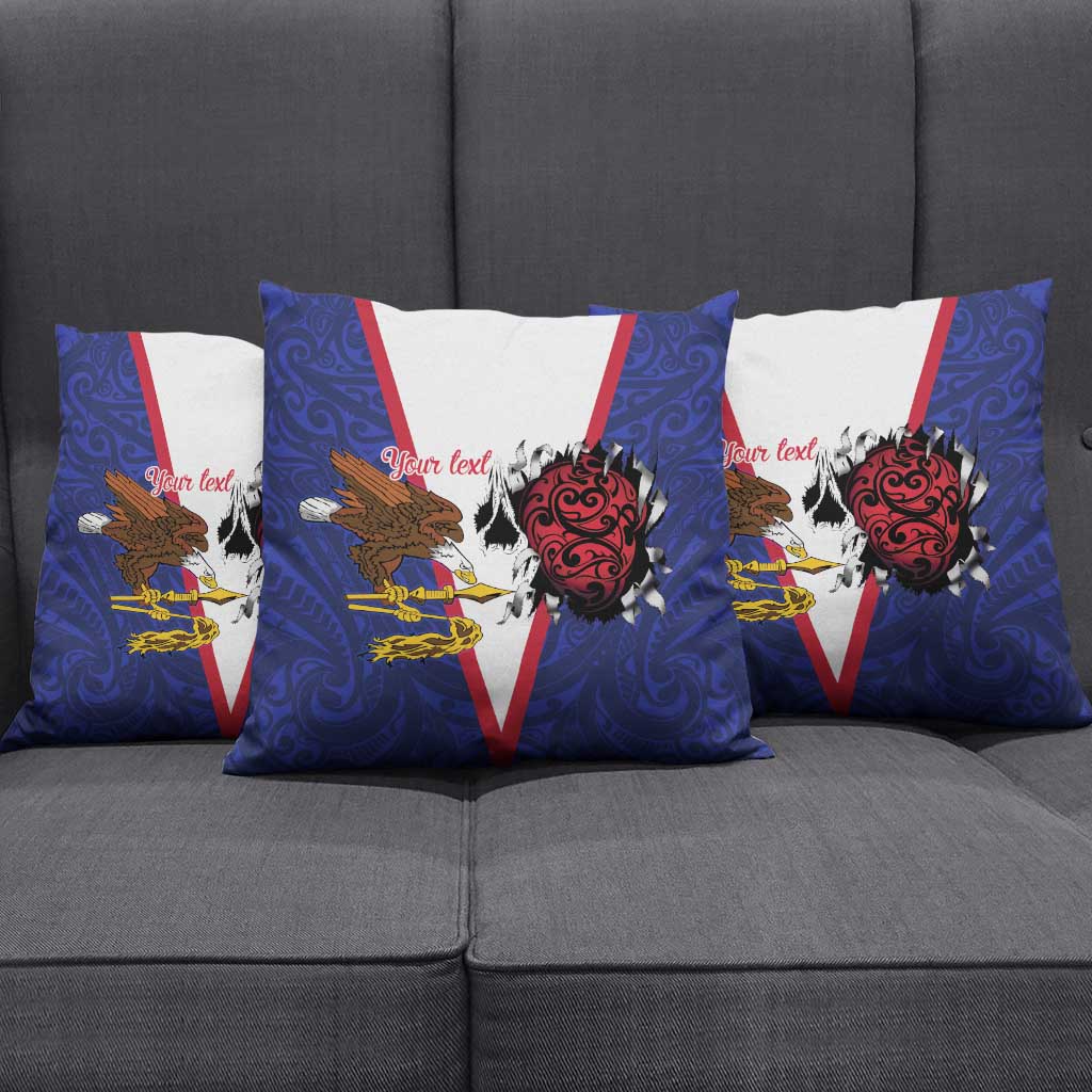 American Samoa Heart Tribal Personalized Pillow Cover Polynesian Patterns LT9 - Polynesian Pride