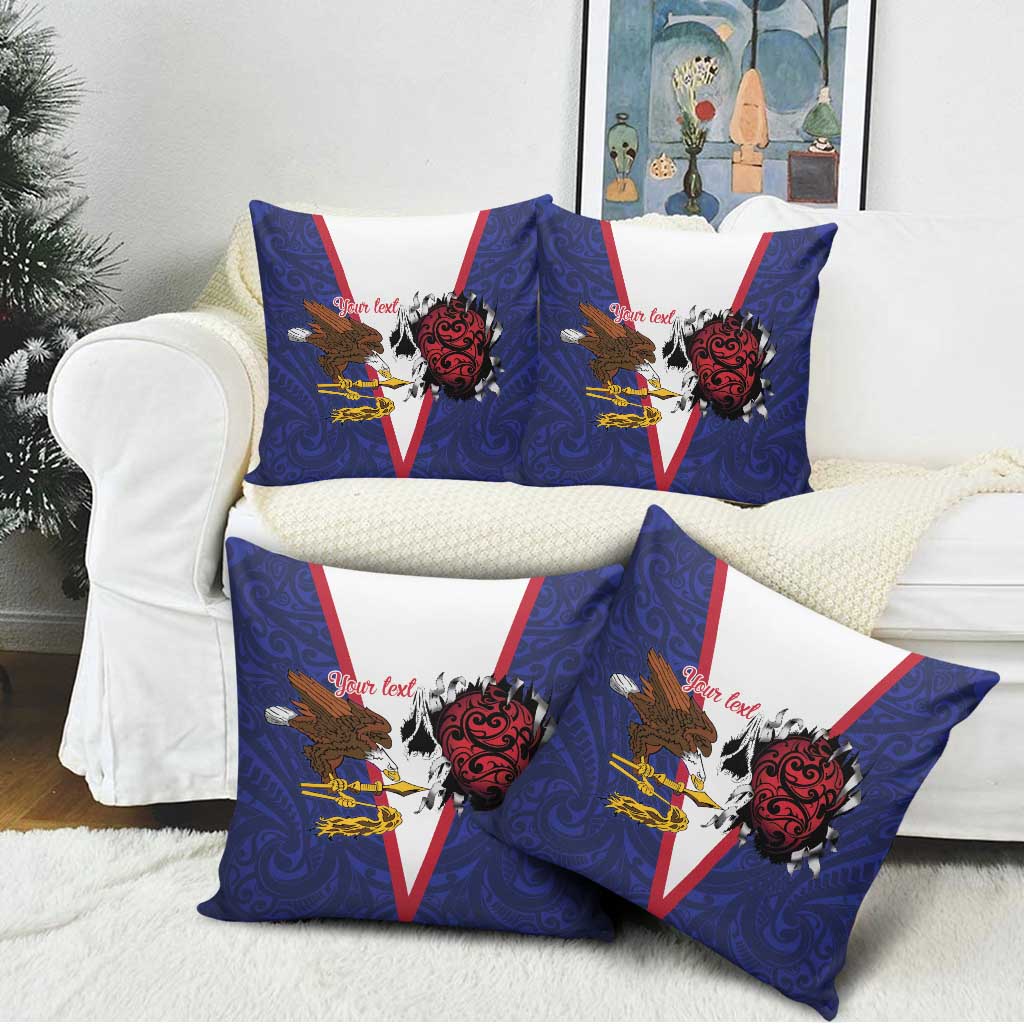 American Samoa Heart Tribal Personalized Pillow Cover Polynesian Patterns LT9 - Polynesian Pride