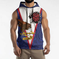 American Samoa Heart Tribal Personalized Sleeveless Hoodie Polynesian Patterns