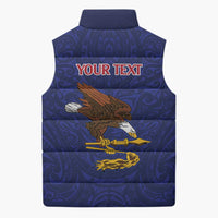 American Samoa Heart Tribal Personalized Sleeveless Puffer Jacket Polynesian Patterns LT9 - Polynesian Pride