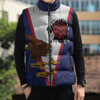 American Samoa Heart Tribal Personalized Sleeveless Puffer Jacket Polynesian Patterns LT9 - Polynesian Pride