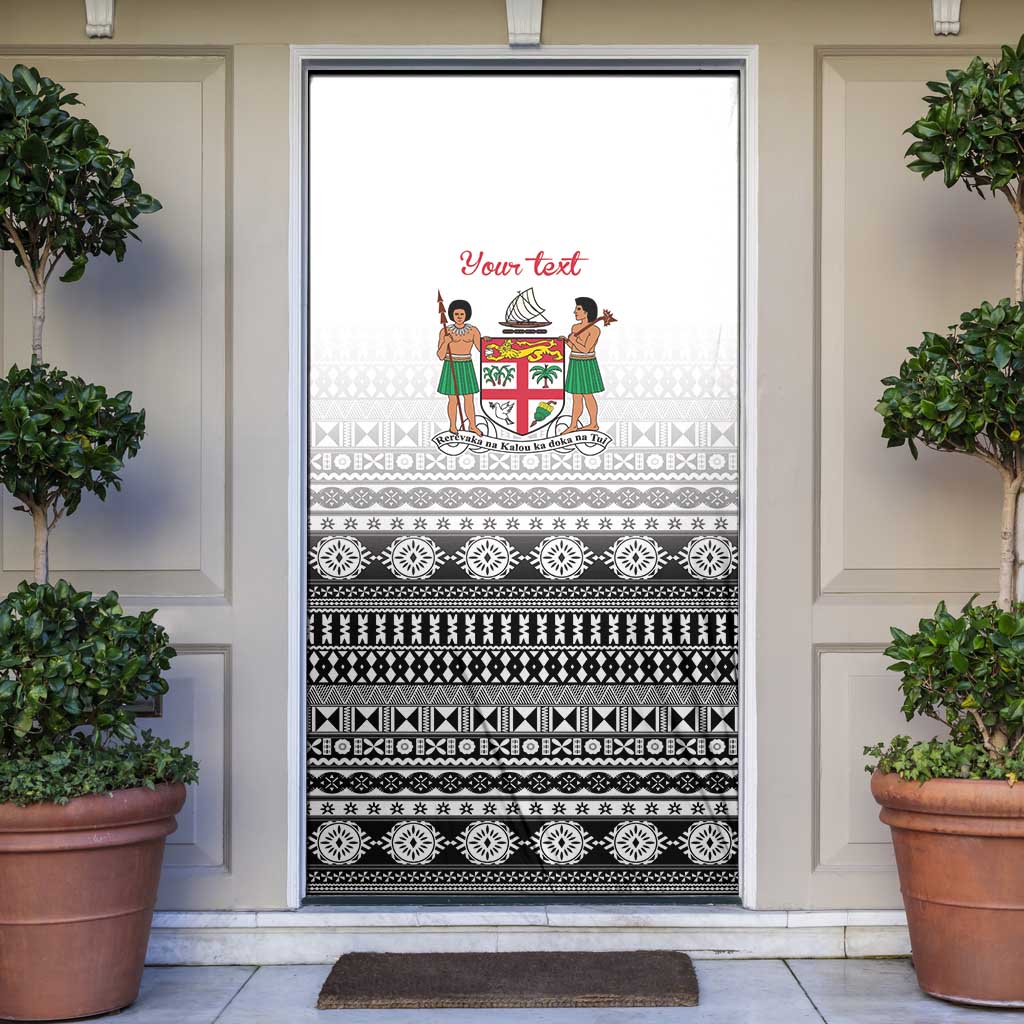 Fiji Heart Tribal Personalised Door Cover Polynesian Patterns