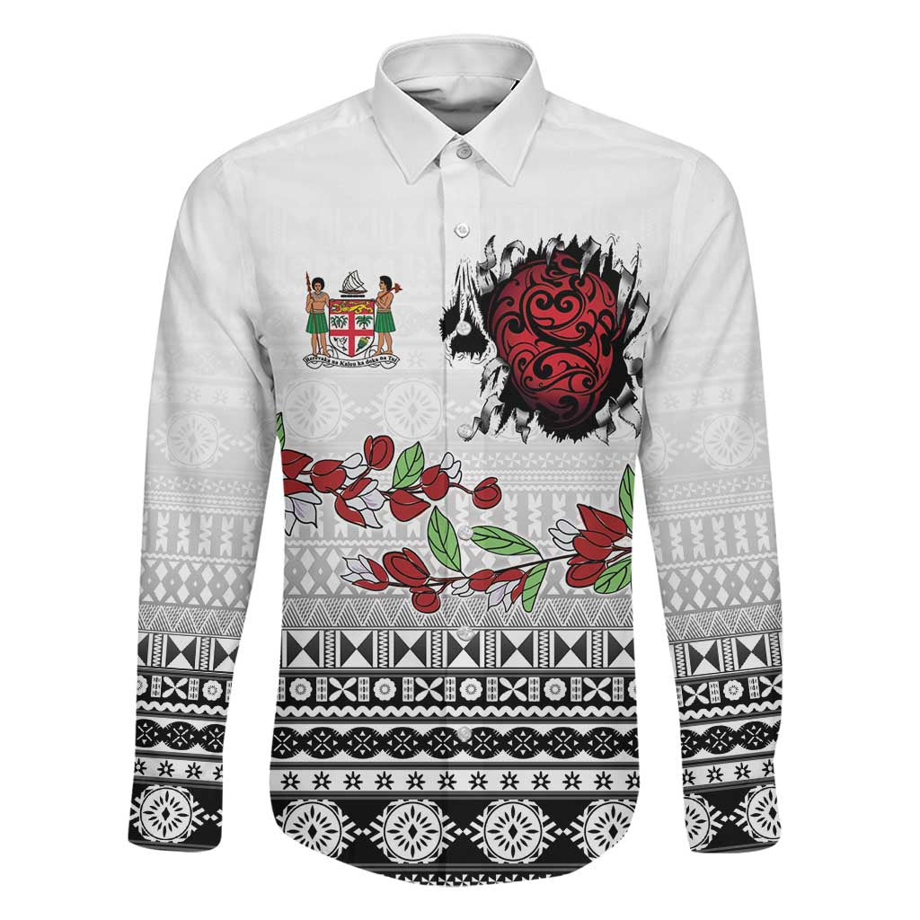 Fiji Heart Tribal Personalised Family Matching Mermaid Dress and Hawaiian Shirt Polynesian Patterns