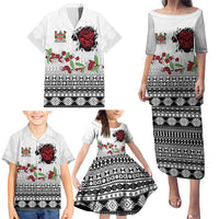 Fiji Heart Tribal Personalised Family Matching Puletasi and Hawaiian Shirt Polynesian Patterns