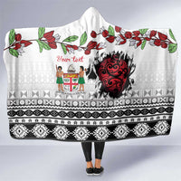 Fiji Heart Tribal Personalised Hooded Blanket Polynesian Patterns