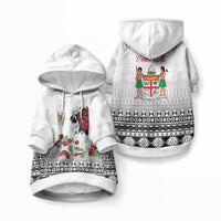 Fiji Heart Tribal Personalised Pet Hoodie Polynesian Patterns LT9 Pullover White - Polynesian Pride