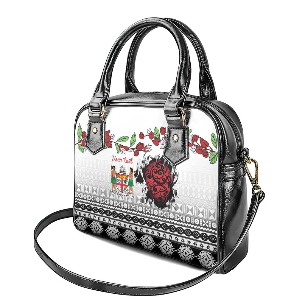 Fiji Heart Tribal Personalised Shoulder Handbag Polynesian Patterns