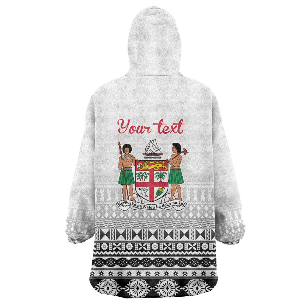 Fiji Heart Tribal Personalised Wearable Blanket Hoodie Polynesian Patterns