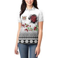 Fiji Heart Tribal Personalised Women Polo Shirt Polynesian Patterns