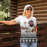 Fiji Heart Tribal Personalised Women Polo Shirt Polynesian Patterns