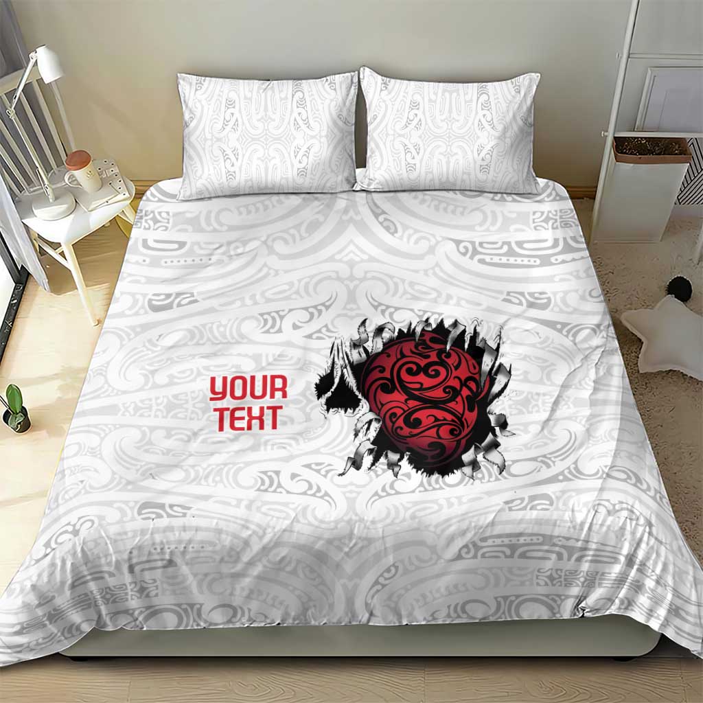 New Zealand Maori Heart Tribal Personalised Bedding Set Polynesian Patterns