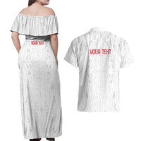 New Zealand Maori Heart Tribal Personalised Couples Matching Off Shoulder Maxi Dress and Hawaiian Shirt Polynesian Patterns LT9 - Polynesian Pride