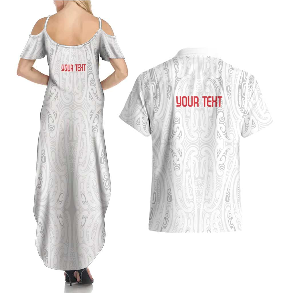 New Zealand Maori Heart Tribal Personalised Couples Matching Summer Maxi Dress and Hawaiian Shirt Polynesian Patterns LT9 - Polynesian Pride