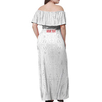 New Zealand Maori Heart Tribal Personalised Off Shoulder Maxi Dress Polynesian Patterns