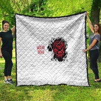 New Zealand Maori Heart Tribal Personalised Quilt Polynesian Patterns